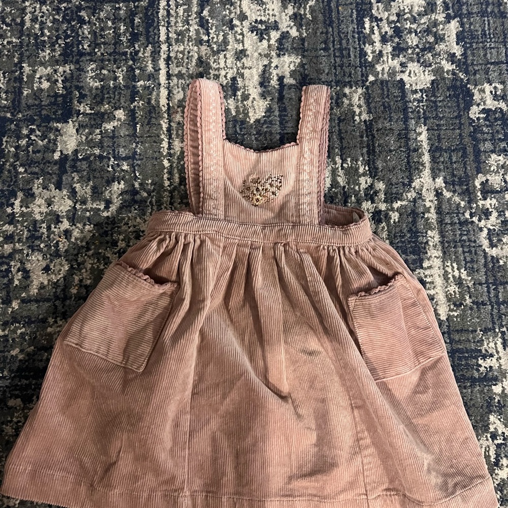 Jamie Kay Pink Corduroy Kids Dress